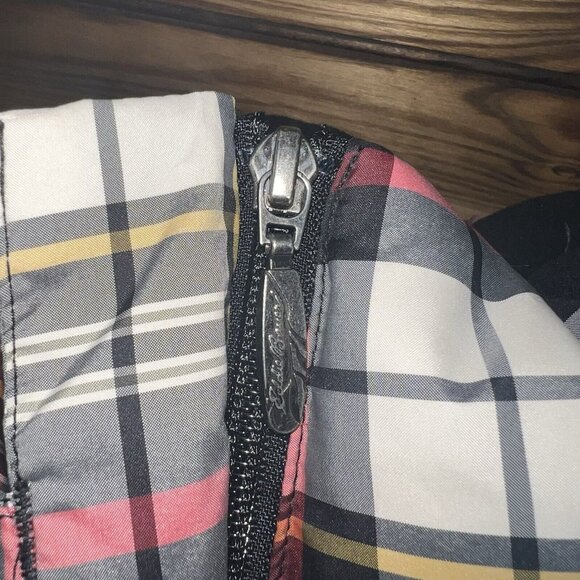 Eddie Bauer Womens Goose Down Puffer Vest Medium 700 Fill Power Plaid Gorpcore - Picture 9 of 10